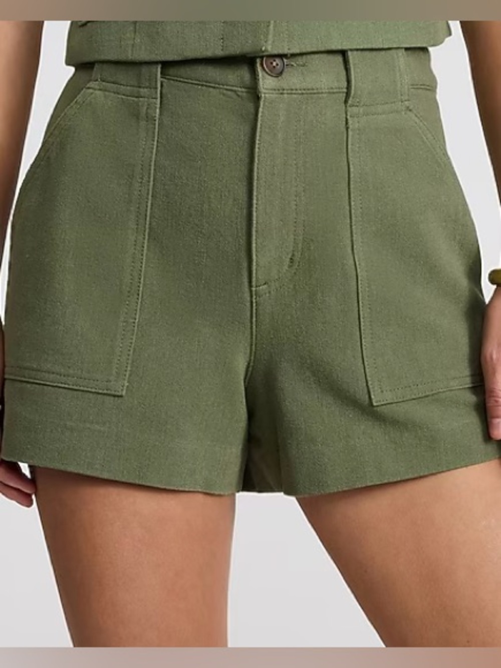 Express Olive Green High Waist Shorts